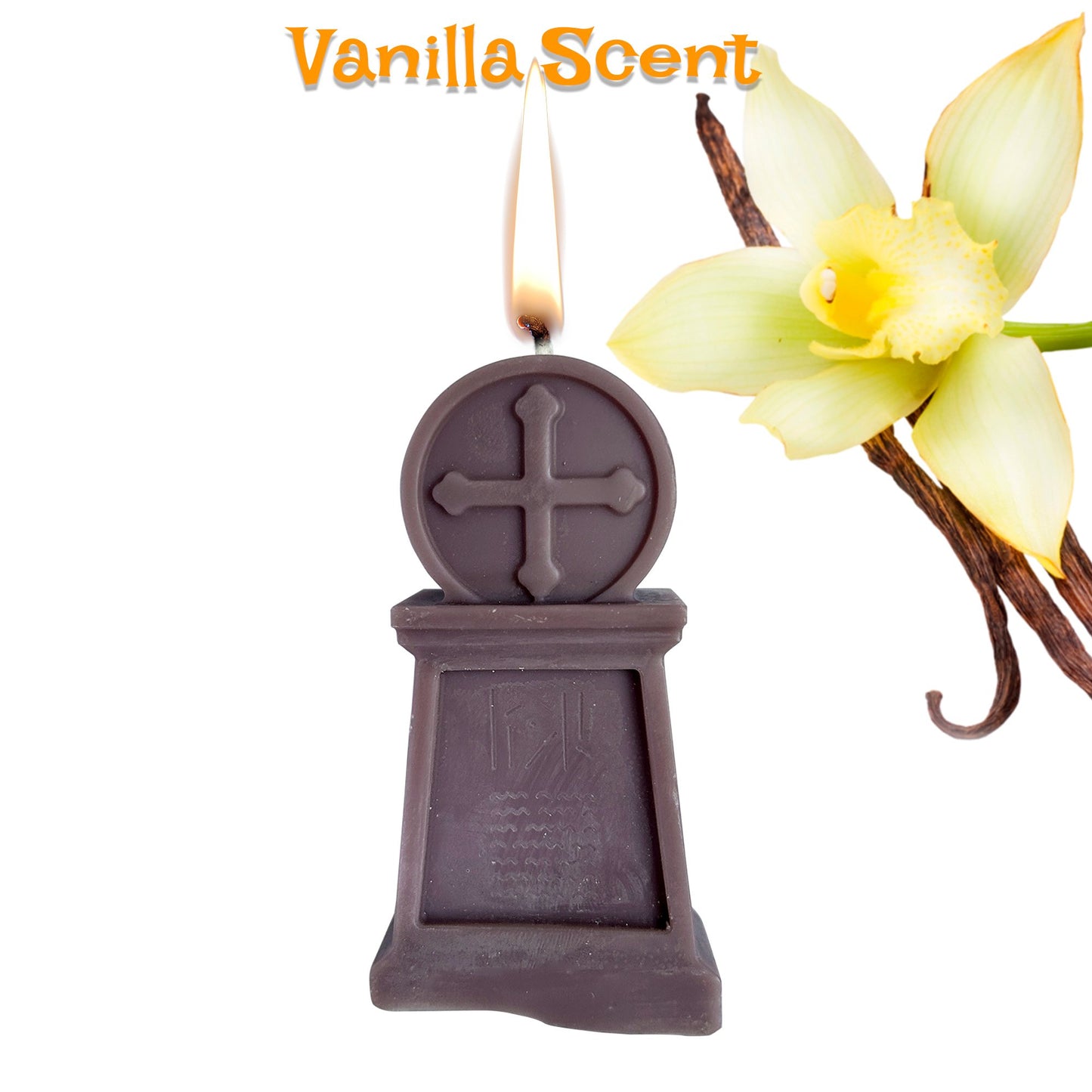 Halloween TombStone Candle with Vanilla Scent