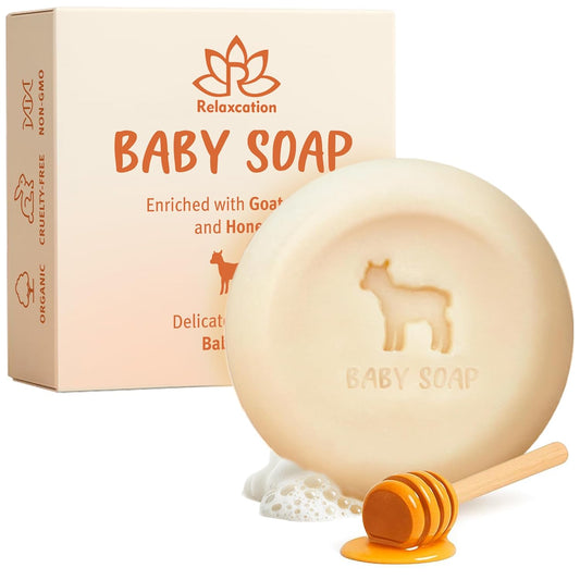 Organic Baby Soap Bar with Goat Milk and Honey