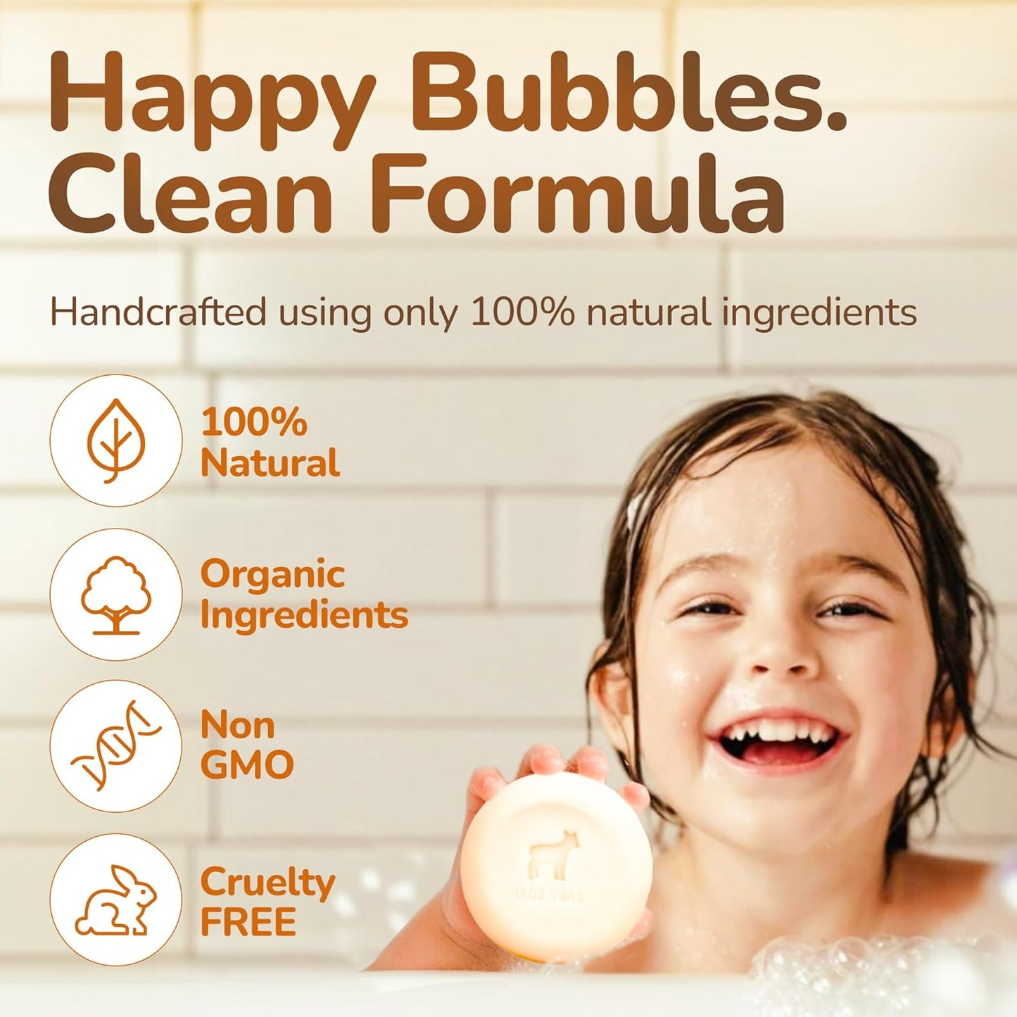 Baby Soap Bars with Goat Milk and Honey (Pack of 3)