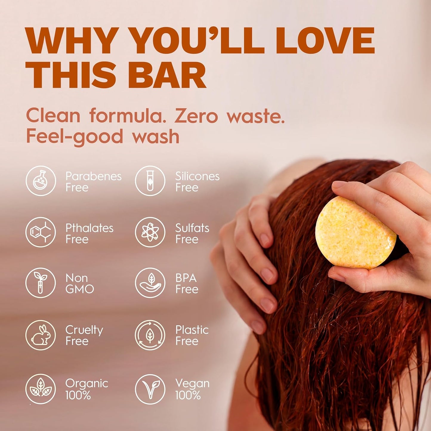 Ginger Root SOLID Shampoo Bar for Hair Growth