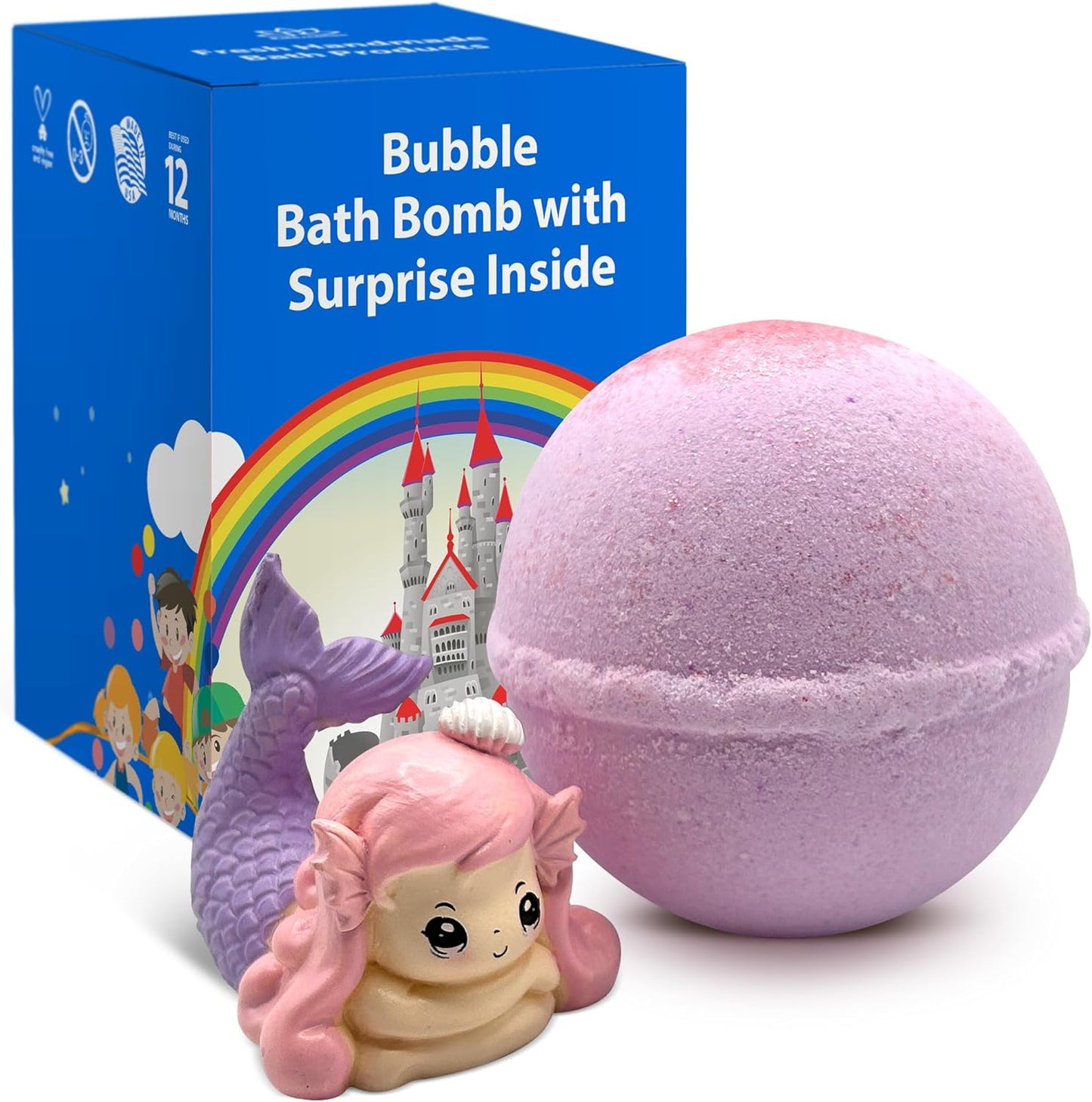 Mermaid Toy Bath Bomb for Kids with Surprise Inside