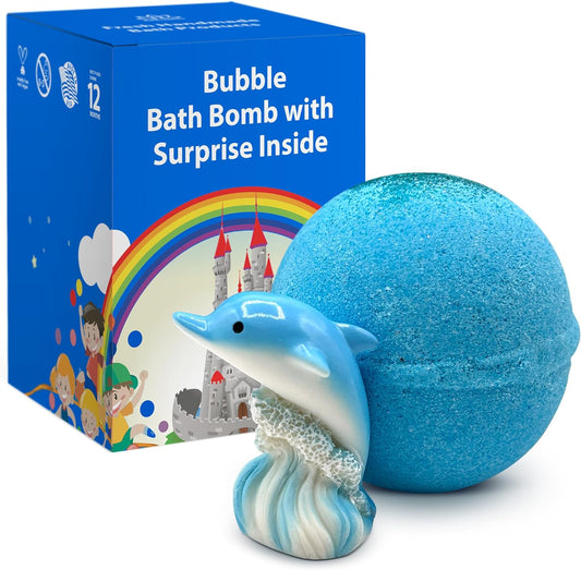 Dolphin Toy Bath Bomb for Kids with Surprise Inside