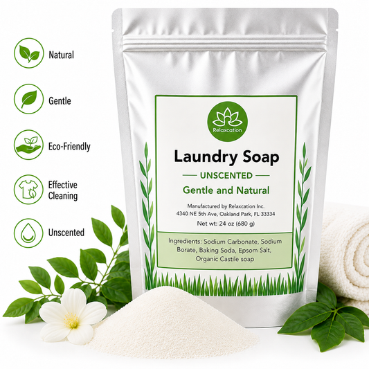 Natural Laundry Soap Detergent For Sensitive Skin "Unscented"- 3 lbs