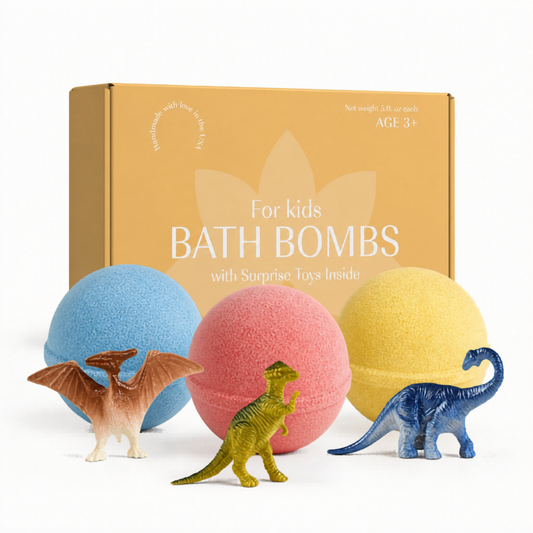Big Bath Bombs for Kids with Surprise DINOSAUR Toys Inside