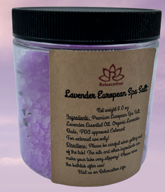 Lavender EUROPEAN SPA SALT (8 oz)