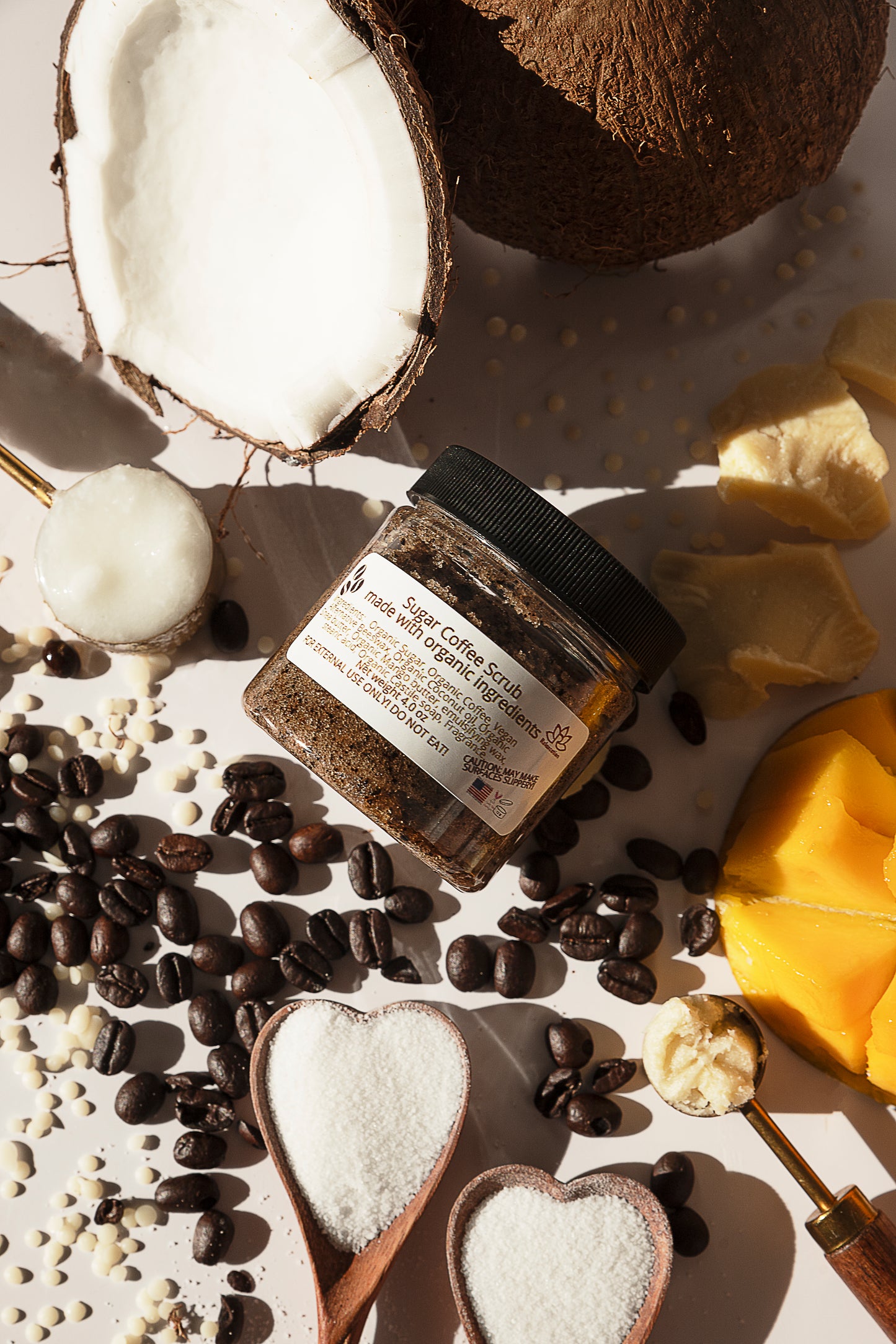 Coffee Sugar Scrub for Body and Face (4 oz)