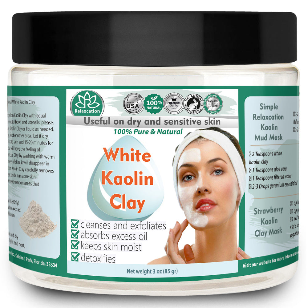 Pure White Kaolin Clay Powder (3 oz)