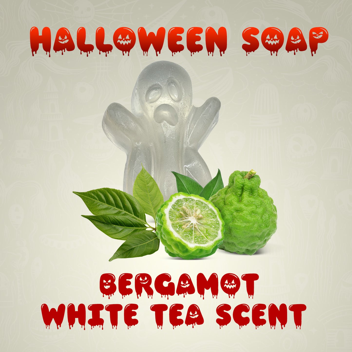 Halloween Soap GHOST Bergamot White Tea Scent