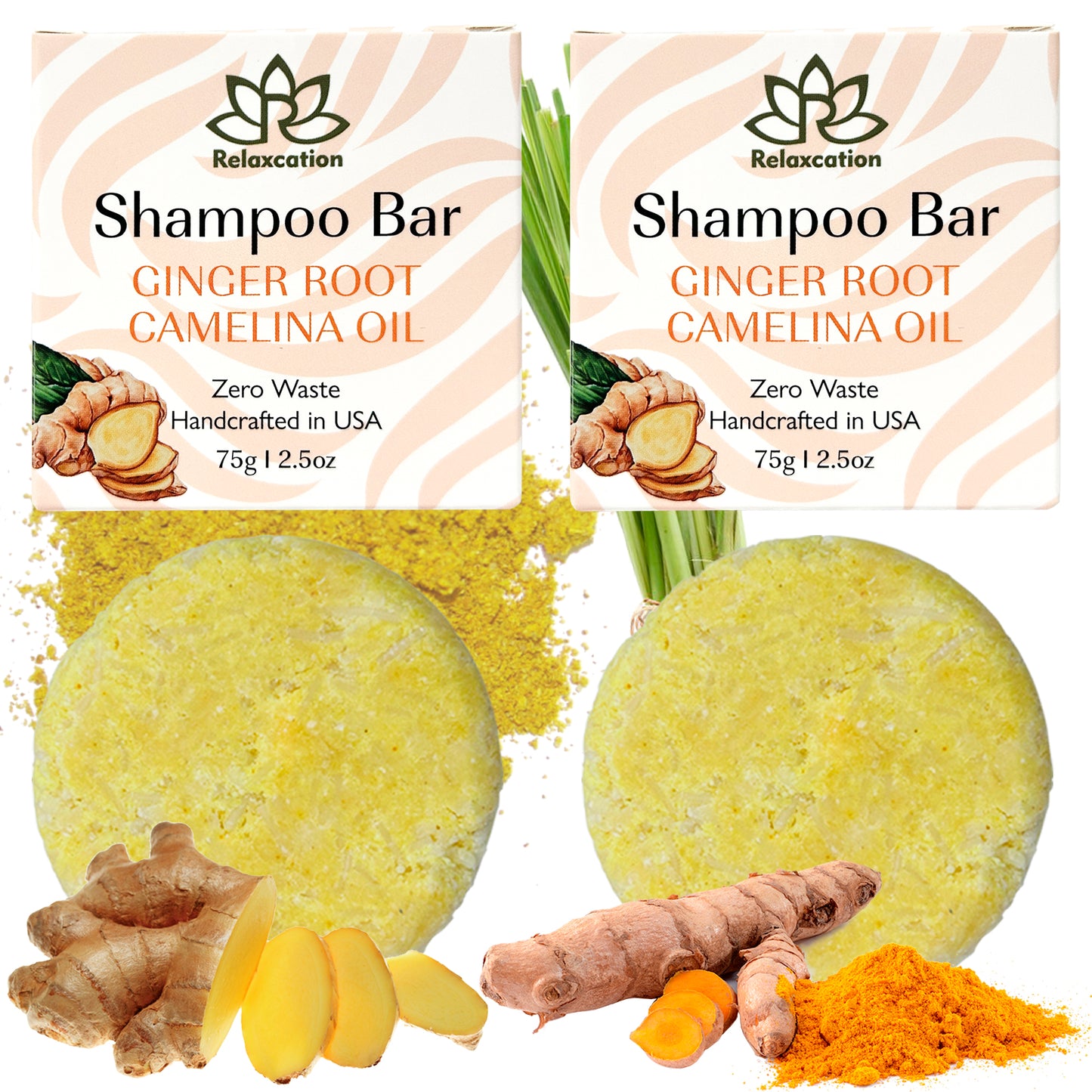 Ginger Root SOLID Shampoo Bar for Hair Growth