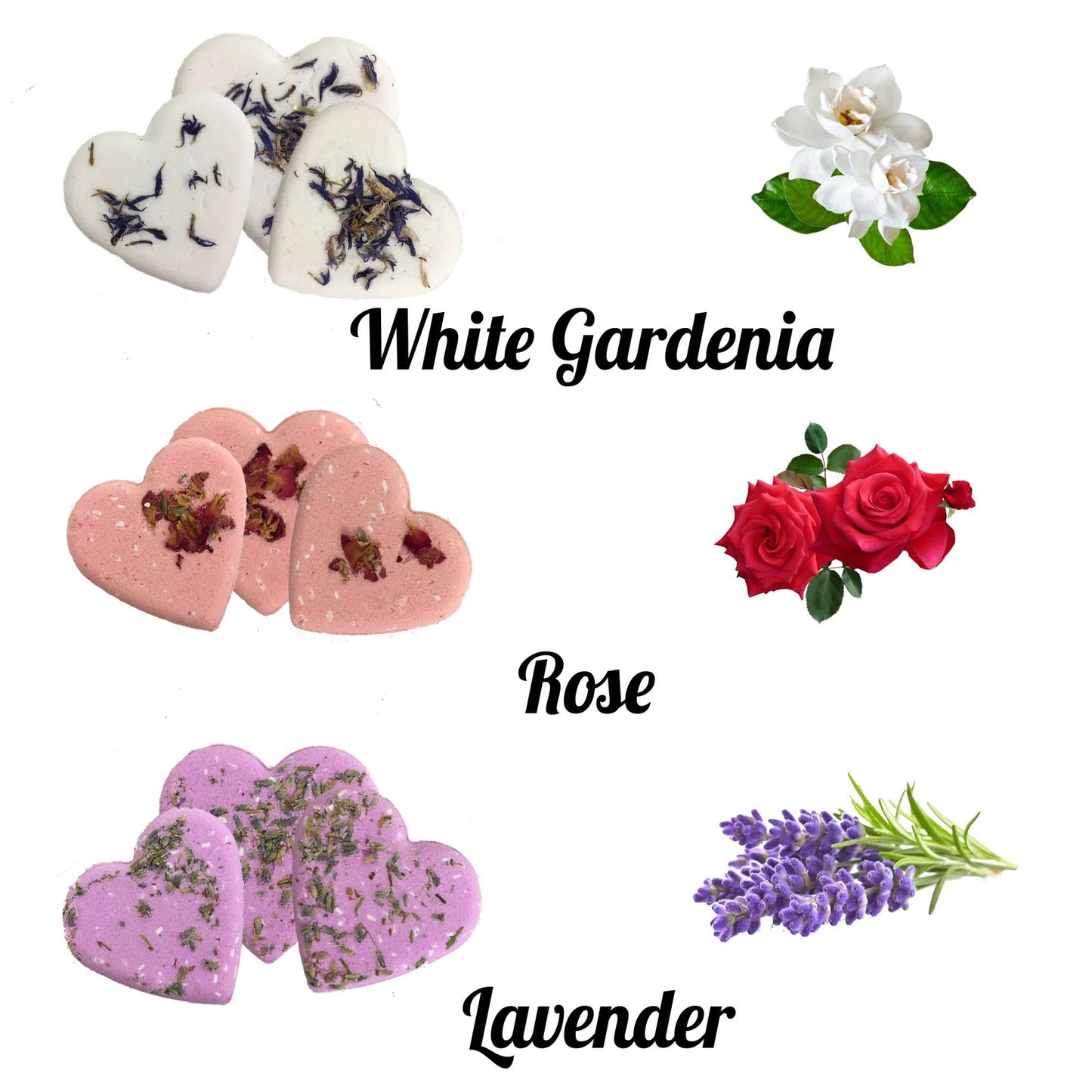 3 Bath Bombs in Heart Shape in Giftable Box - Perfect Gift for Valentine Day, Mother Day, Thanksgiving Day, Teacher Appreciation Day
