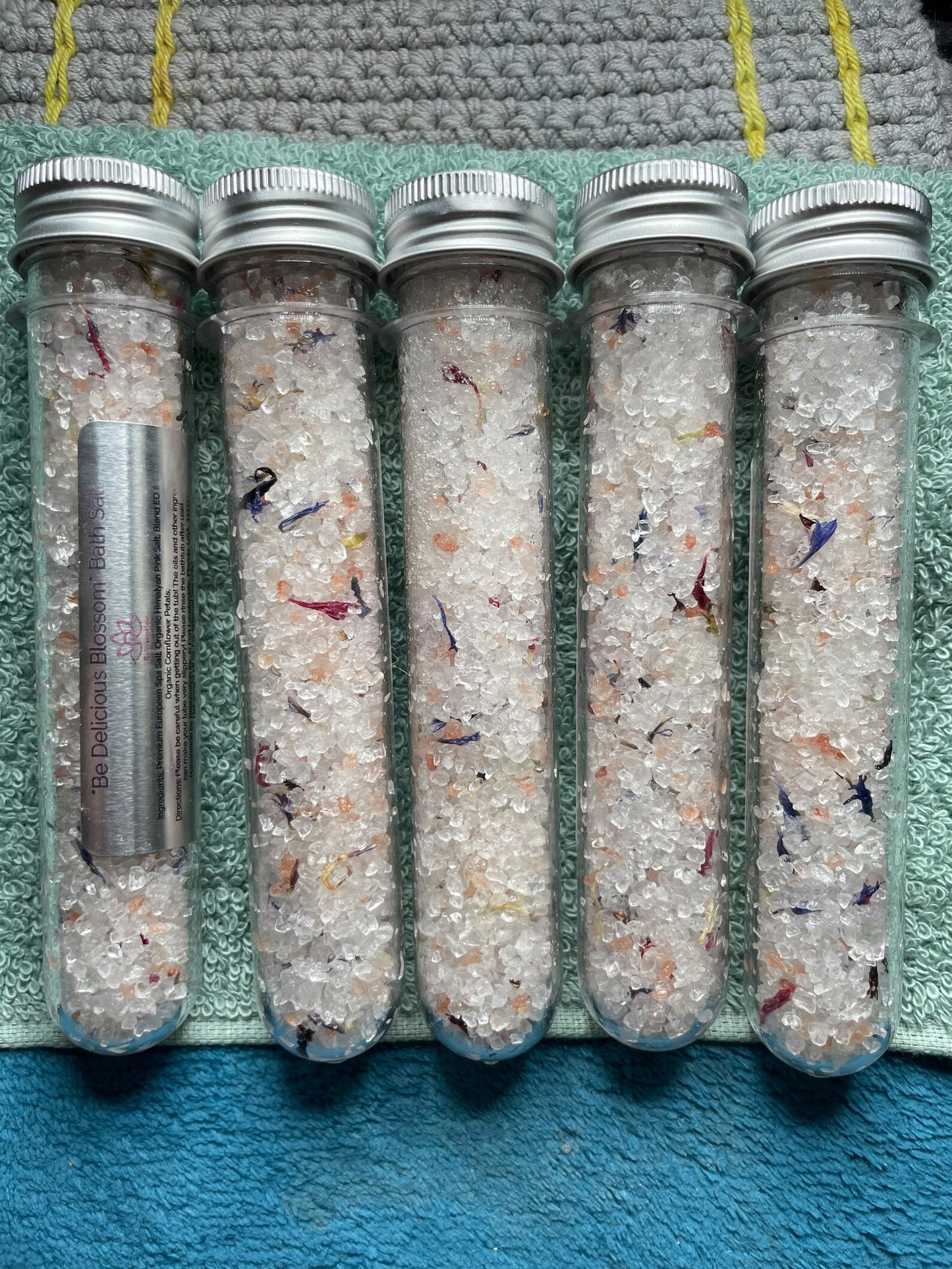 Lab Test Tube European Spa Salt and Pink Himalayan Salt