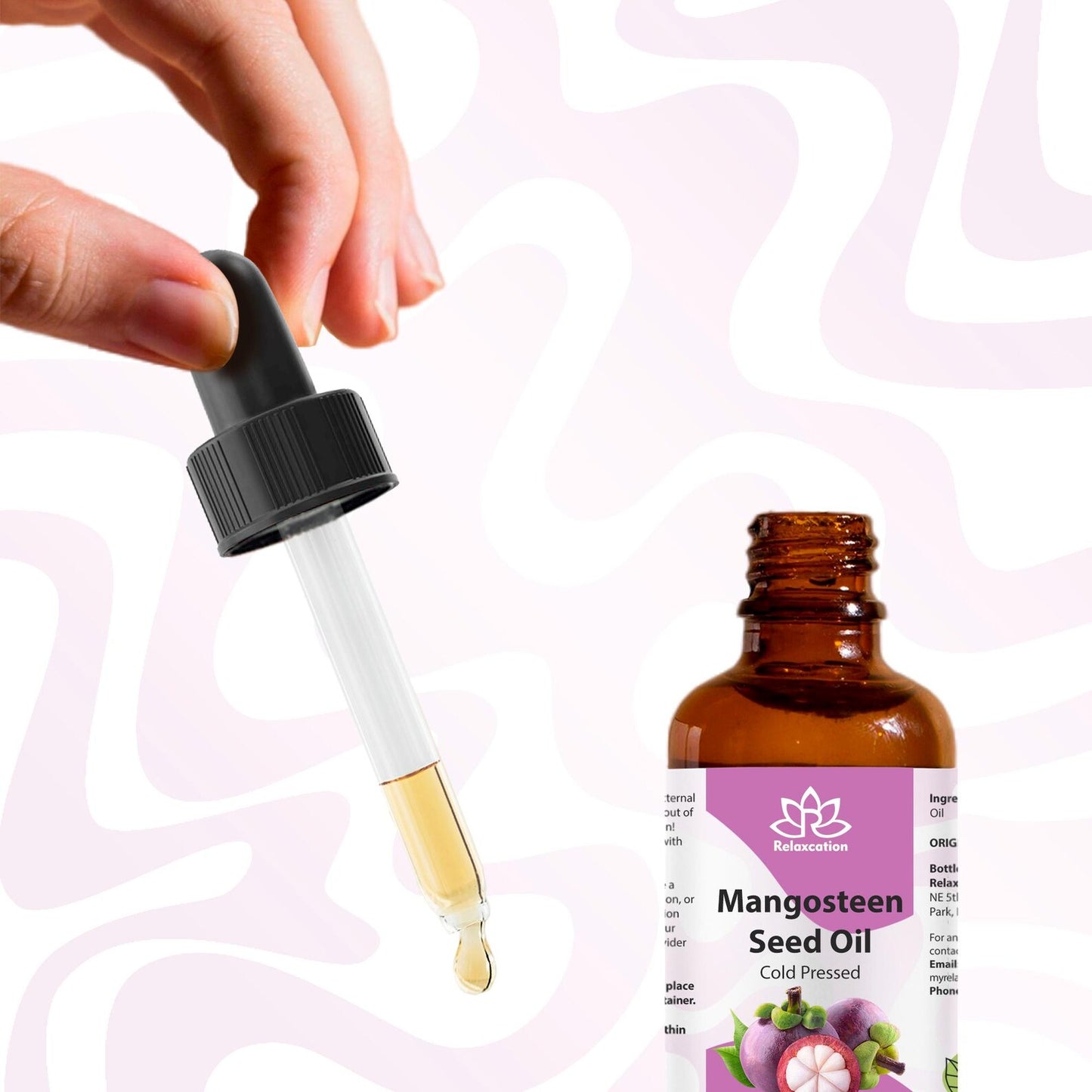 Pure Mangosteen Seed Oil Cold Pressed Unrefined | Garcinia Mangostana Oil for Skin Care, Hair Care, Scalp Moisture & DIY Beauty 0.5-4 fl oz