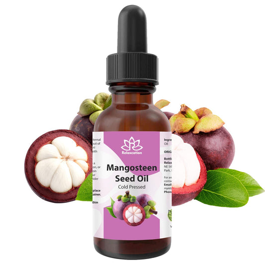 Pure Mangosteen Seed Oil Cold Pressed Unrefined | Garcinia Mangostana Oil for Skin Care, Hair Care, Scalp Moisture & DIY Beauty 0.5-4 fl oz