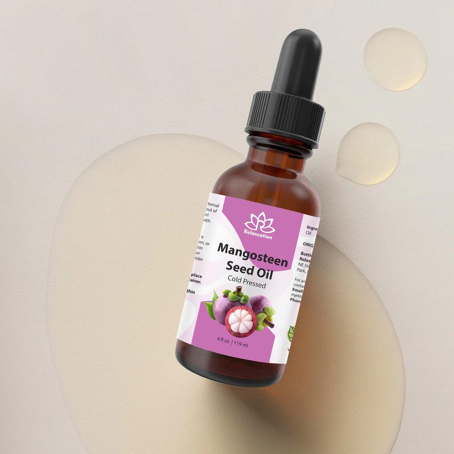 Pure Mangosteen Seed Oil Cold Pressed Unrefined | Garcinia Mangostana Oil for Skin Care, Hair Care, Scalp Moisture & DIY Beauty 0.5-4 fl oz