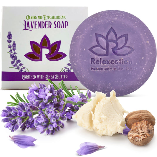 Lavender Shea Butter Organic Soap Bar - Calming and Relaxing