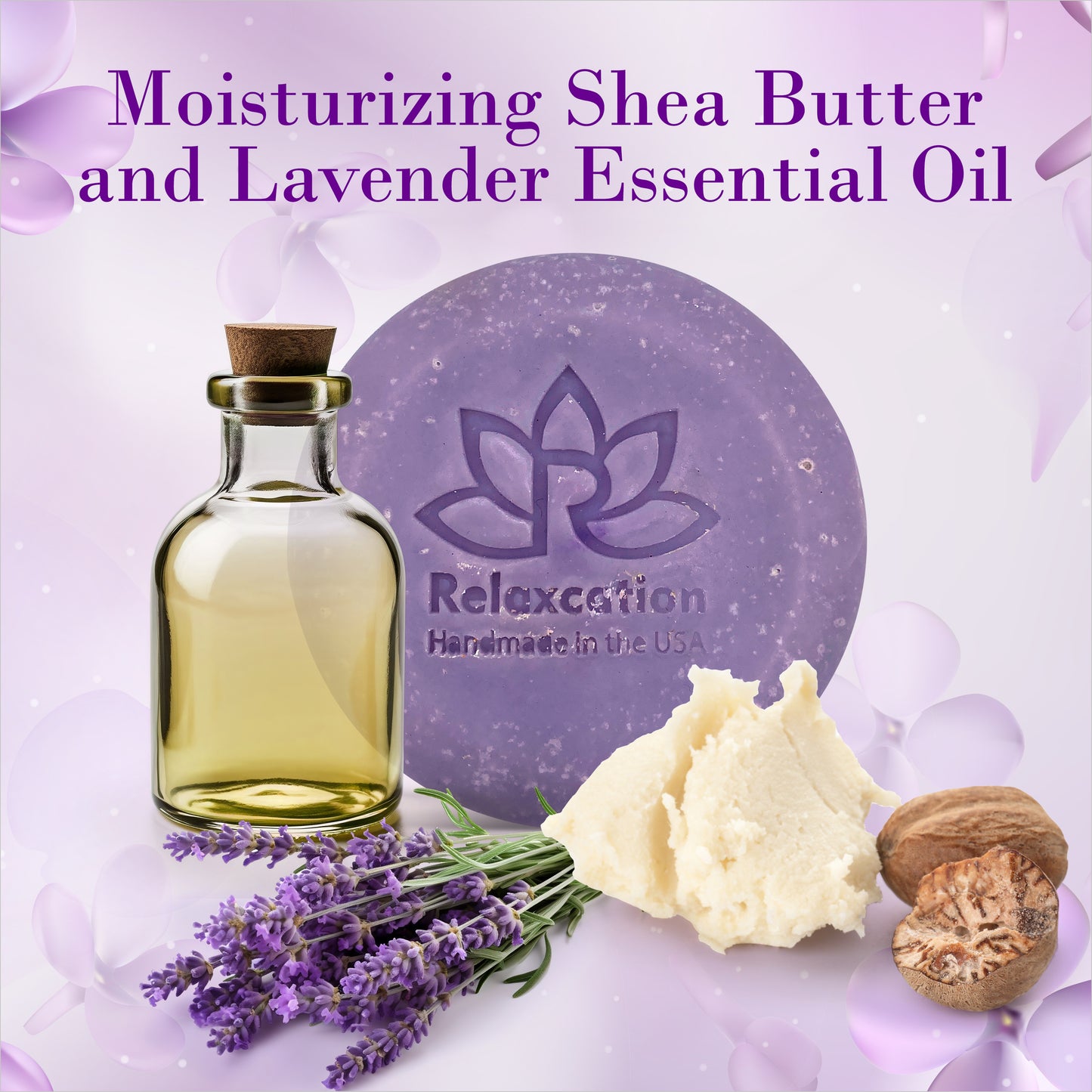 Lavender Shea Butter Organic Soap Bar - Calming and Relaxing