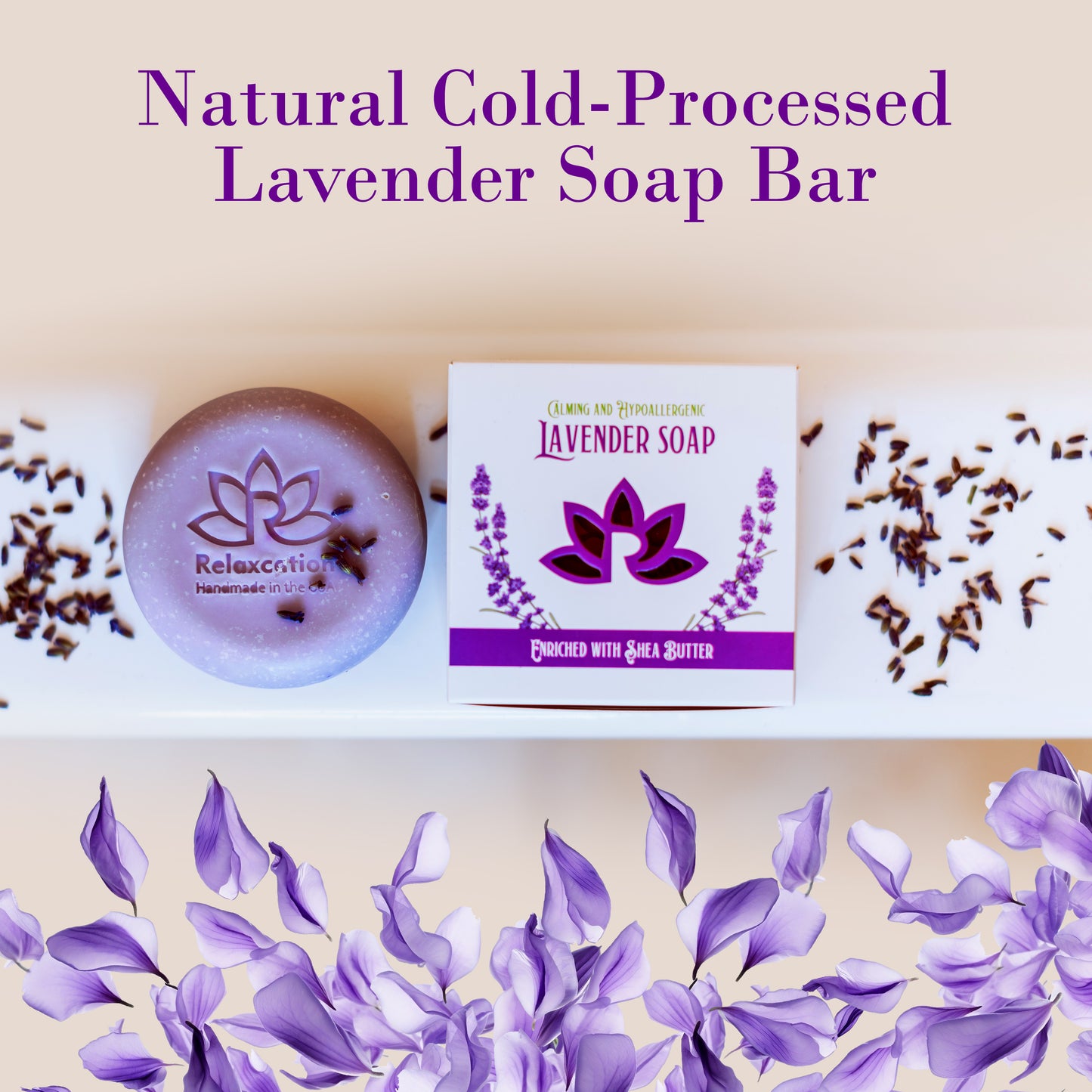 Lavender Shea Butter Organic Soap Bar - Calming and Relaxing