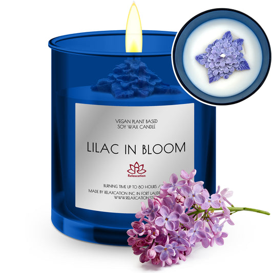 LILAC IN BLOOM Soy Wax Candle in Glass Jar (10 oz)