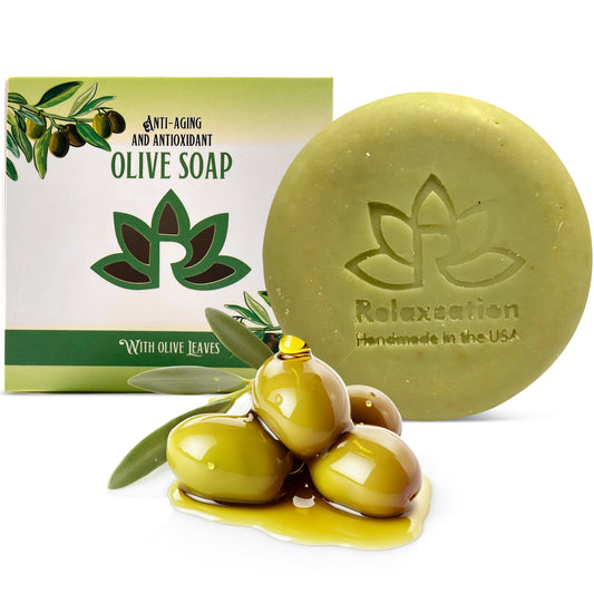 Natural Soap Bar with Olive Oil and Olive Leaves