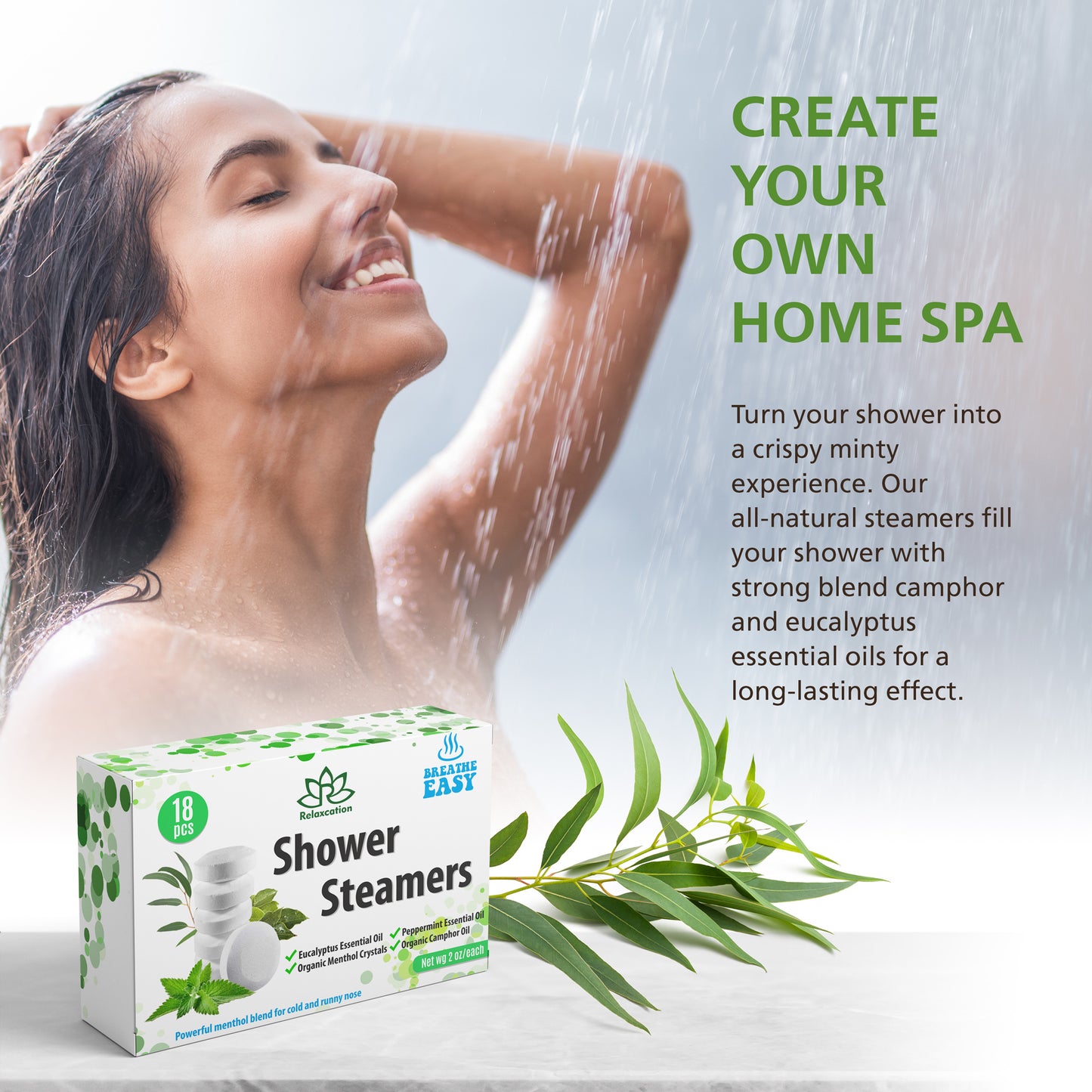 Organic Shower Steamers Extra Strong Set of 6