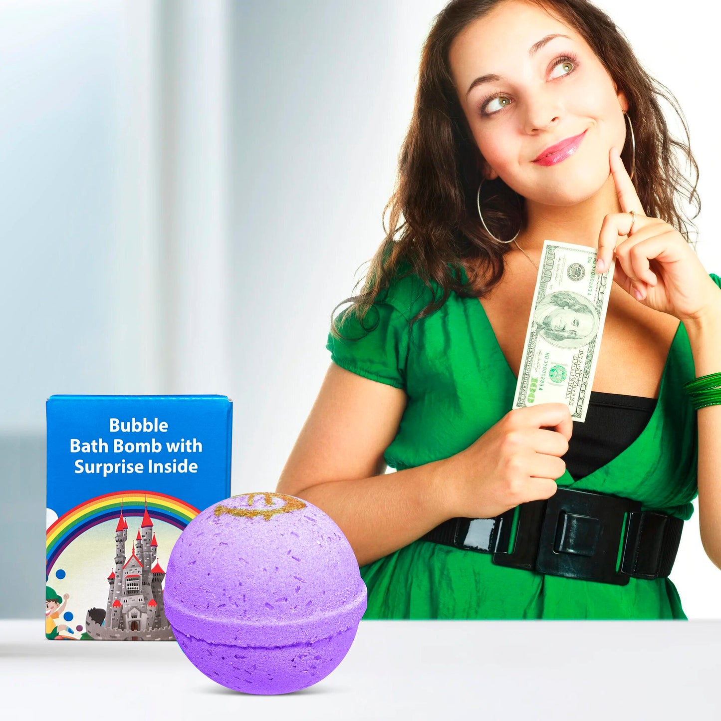 Lavender Bath Bomb with Money Surprise - Prize up to $100