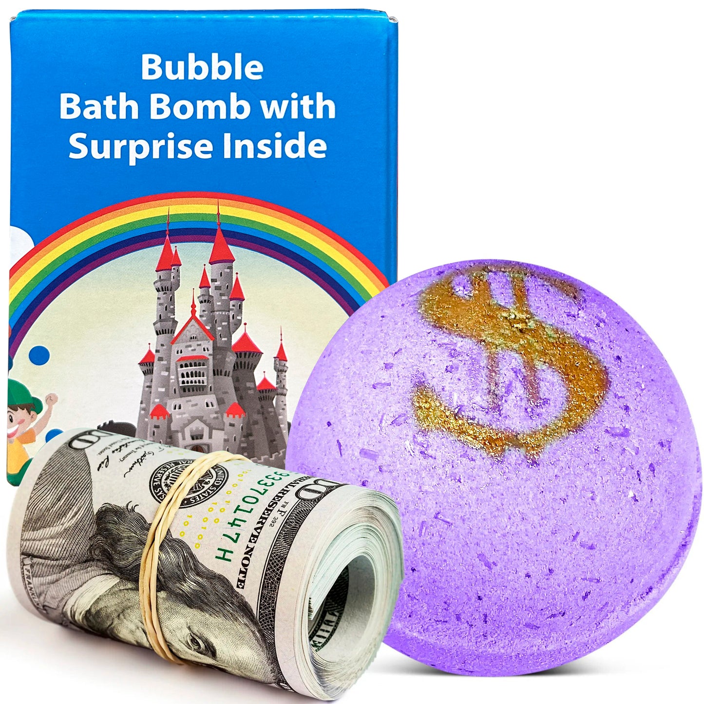 Lavender Bath Bomb with Money Surprise - Prize up to $100