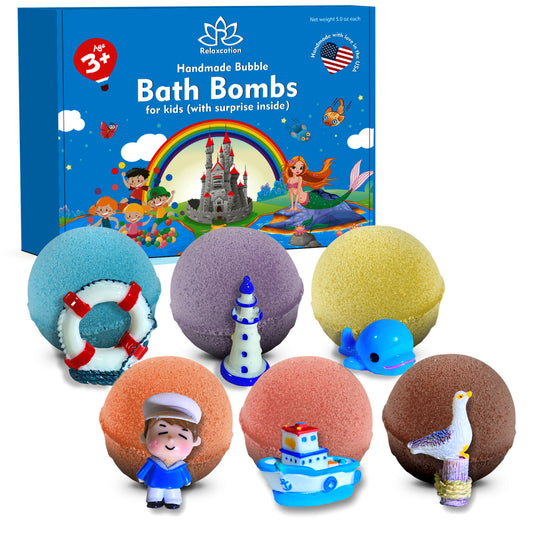 Bath Bombs for Kids with Surprise Nautical Toys Inside