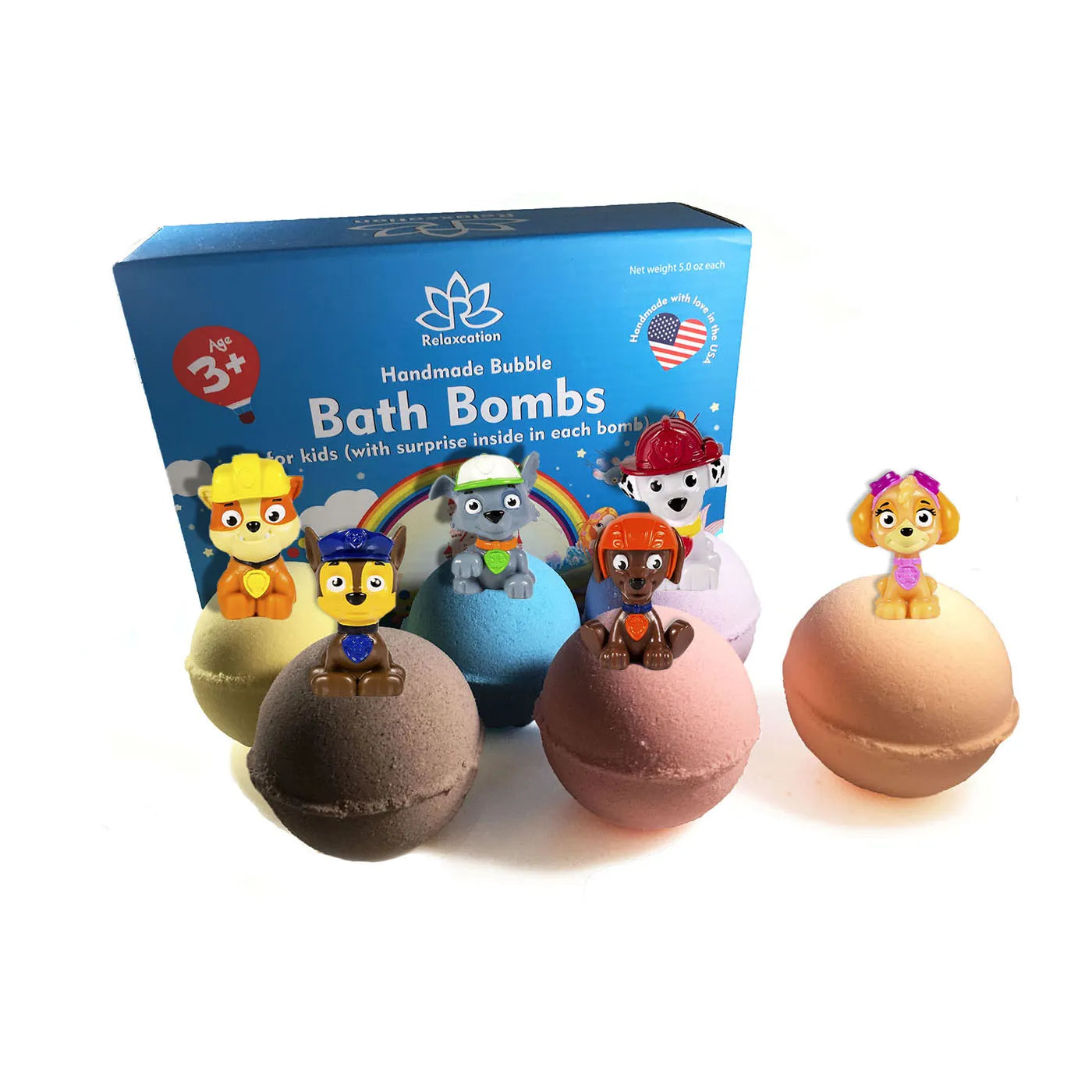 Bath Bombs for Kids with Surprise LITTLE PUPPY (Paw Patrol) Toys Inside