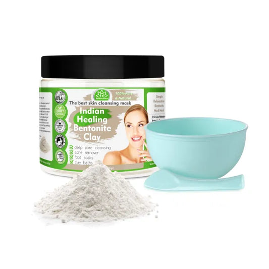 Pure Indian Healing Bentonite Clay with Bowl