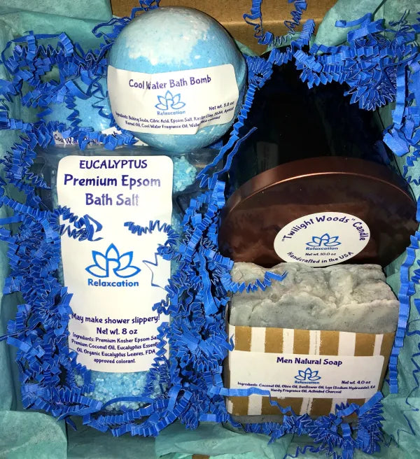 Bath and Spa Gift Basket for Men