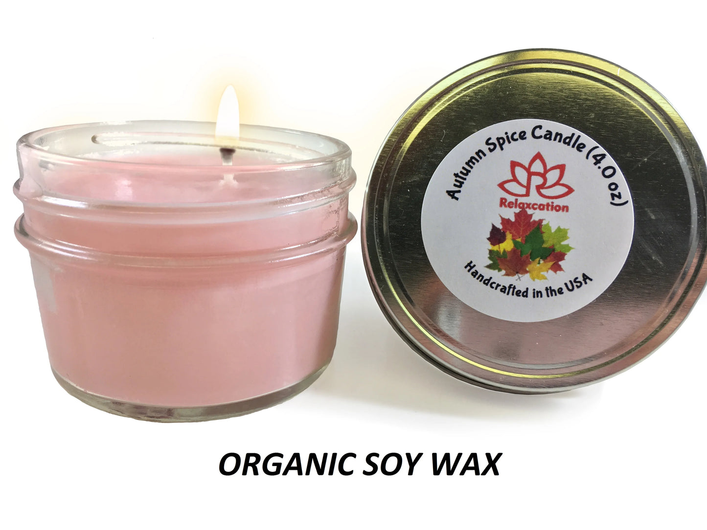 AUTUMN SPICE Soy Wax Candle in Glass Jar (4 oz)