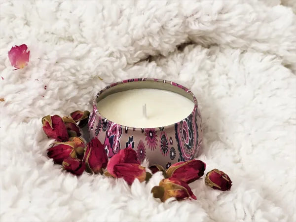 ROSE GARDEN Soy Wax Candle in Tin Jar (6 oz)