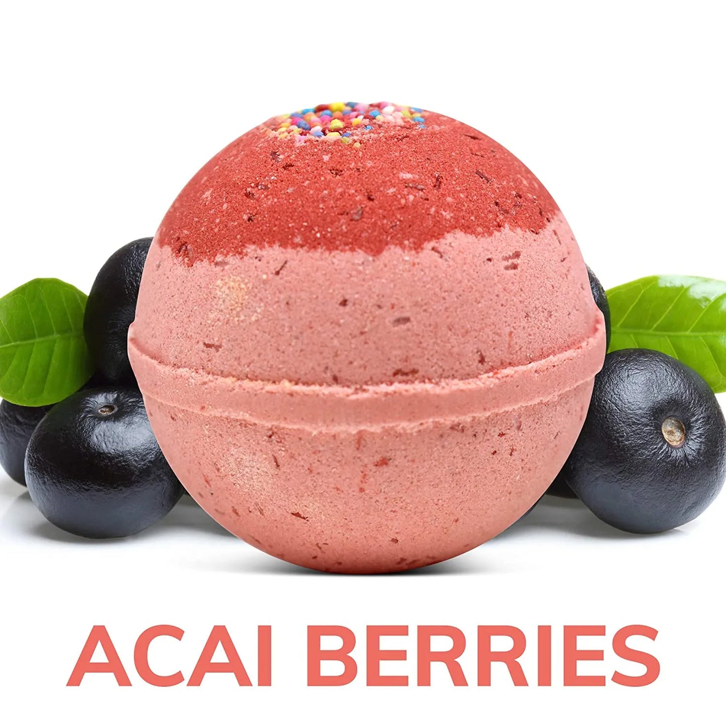 Acai Berries and Satin Organic Bath Bomb - Refreshing and Relaxing