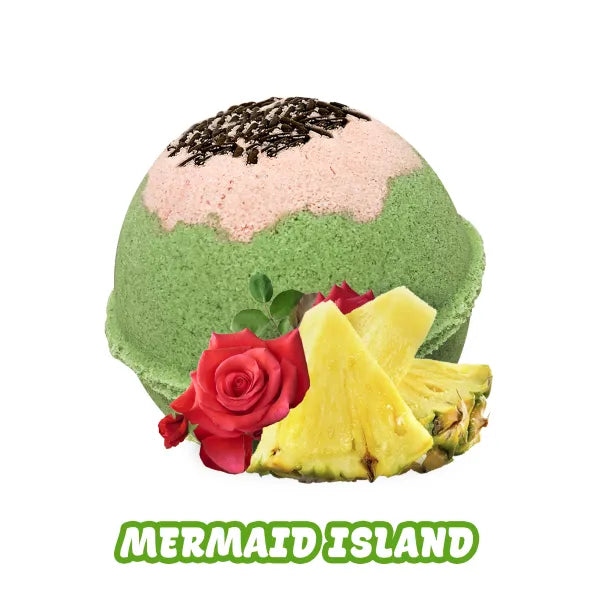 Jewelry Bath Bomb with Mermaid Island Necklace Inside