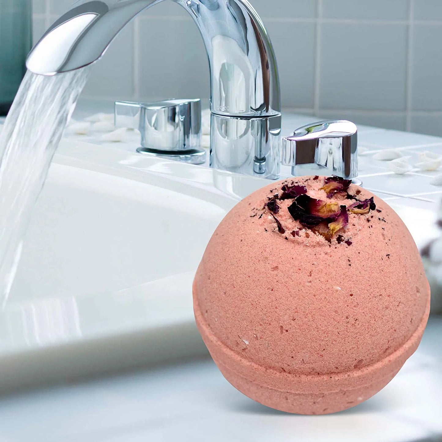 Rose Garden Organic Bath Bomb - Refreshing and Relaxing