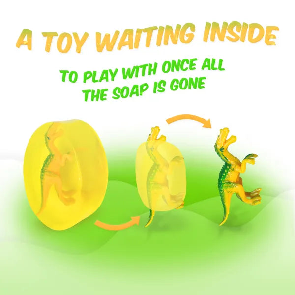 LEMON Soap Bar for Kids With DINO Toy Inside