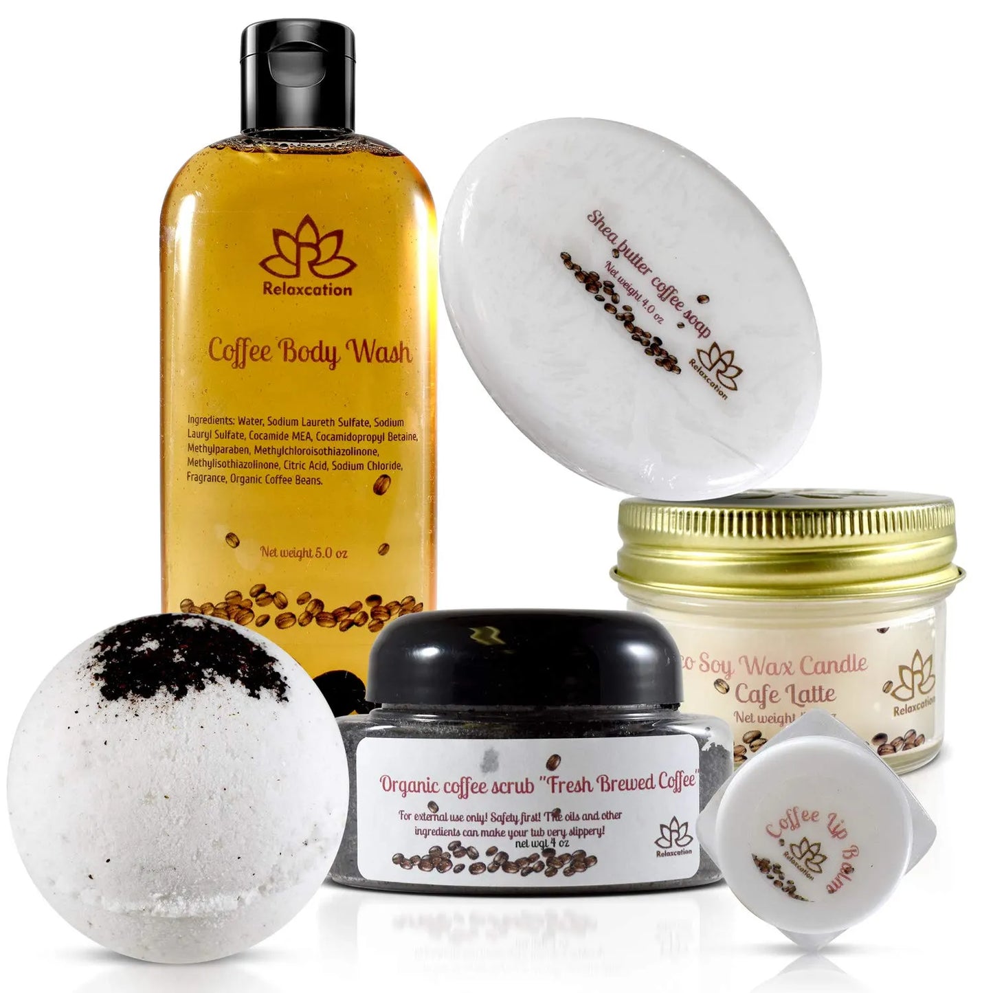 Bath and Spa Gift Set for Coffee Lovers