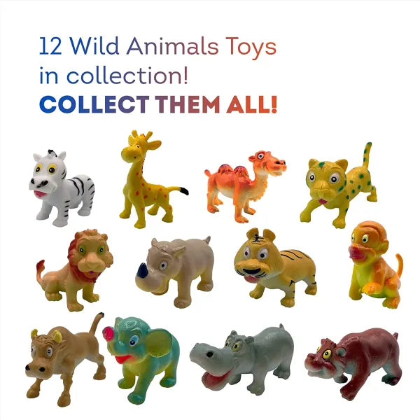 4 Kids Soap Bars with WILD ANIMALS Toys Inside