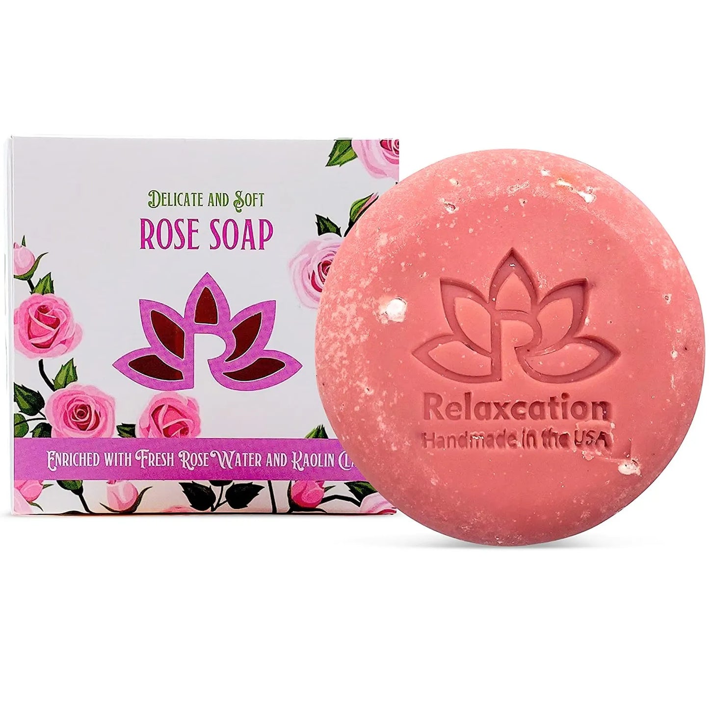 Natural Soap Bar with Rose Water and Kaolin Clay