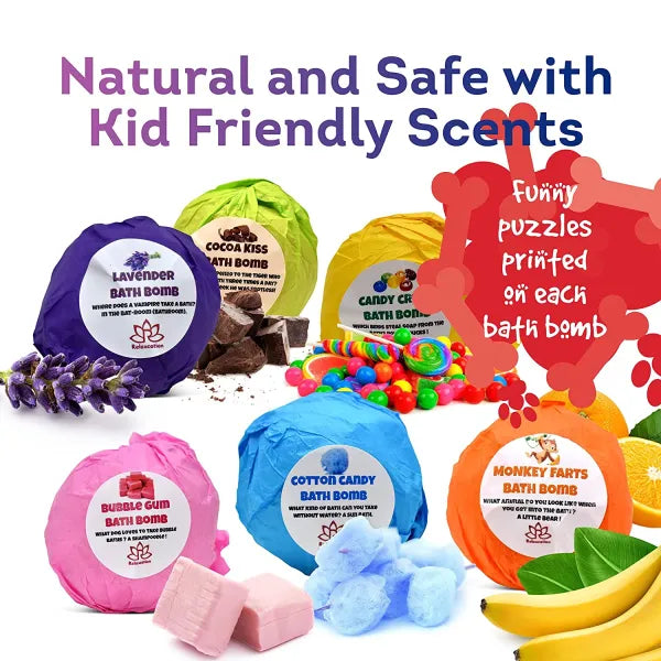 Bath Bombs for Kids with Surprise LITTLE PUPPY Toys Inside