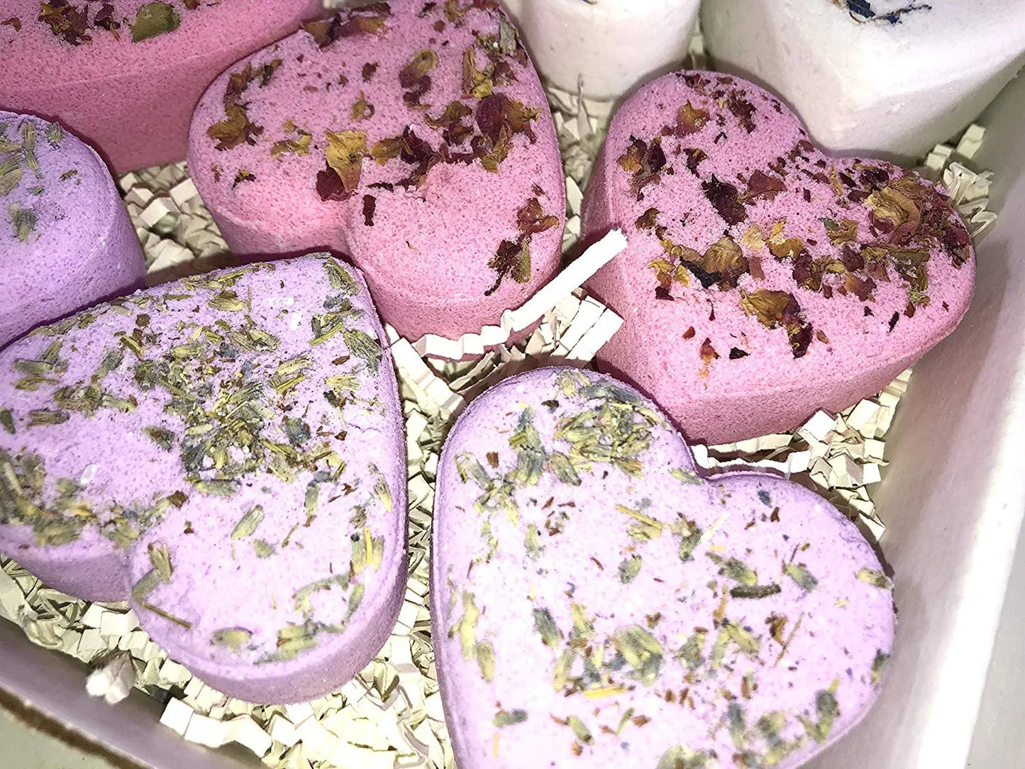 9 Heart-Shaped Bath Bombs Set