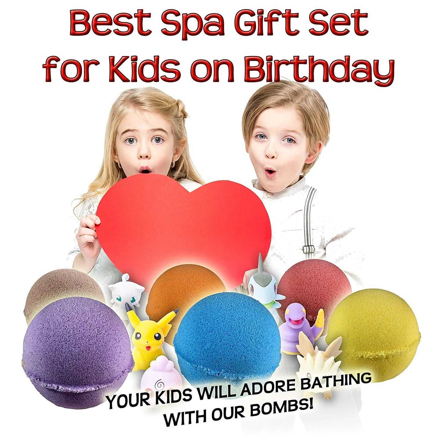 Bath Bombs for Kids with POKEMON Toys Inside