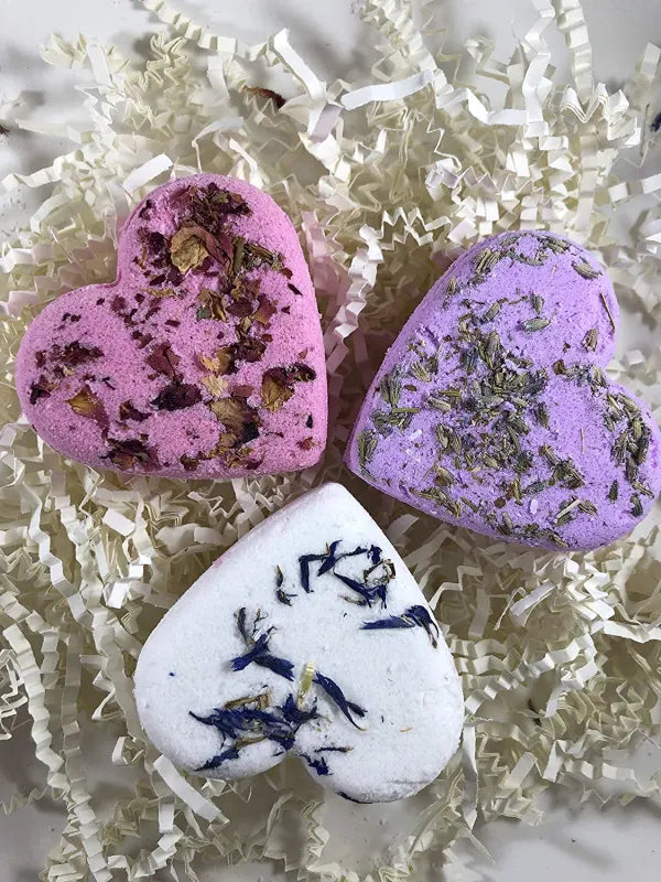 9 Heart-Shaped Bath Bombs Set