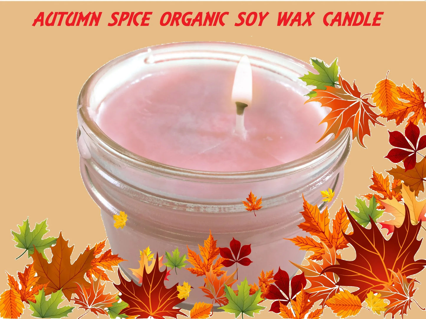 AUTUMN SPICE Soy Wax Candle in Glass Jar (4 oz)