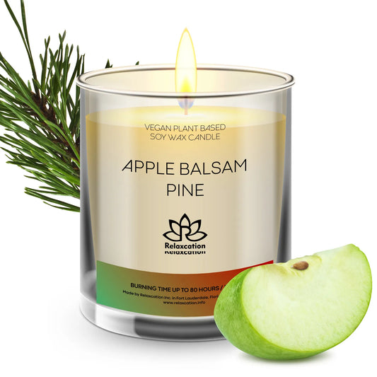 APPLE BALSAM Soy Wax Candle in Glass Jar (10 oz)