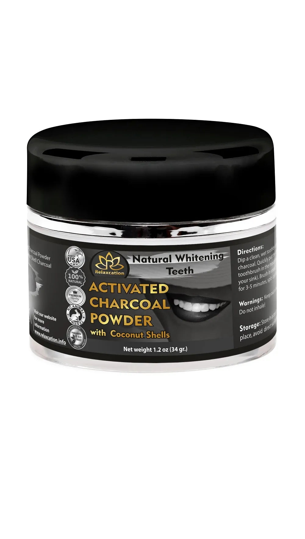 Activated Charcoal Powder for Natural Whitening Teeth