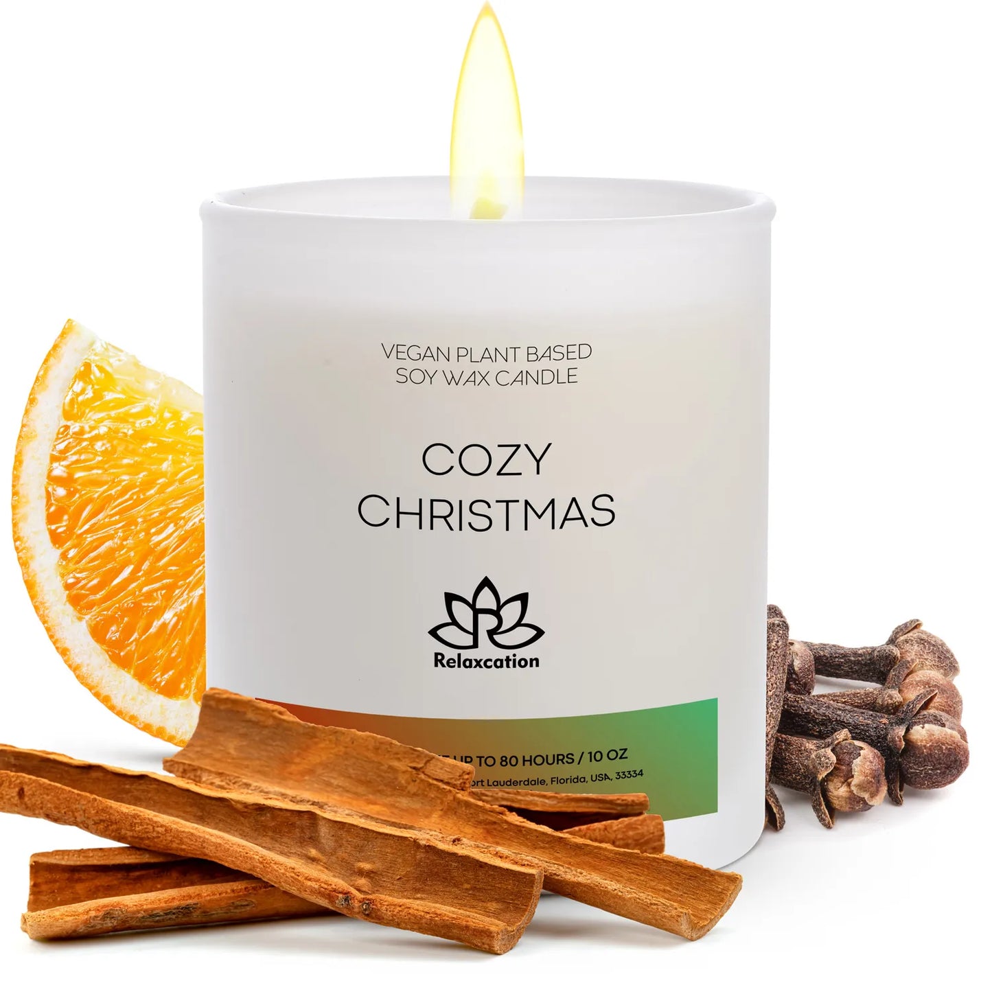 COZY CHRISTMAS Soy Wax Candle in Glass Jar (10 oz)