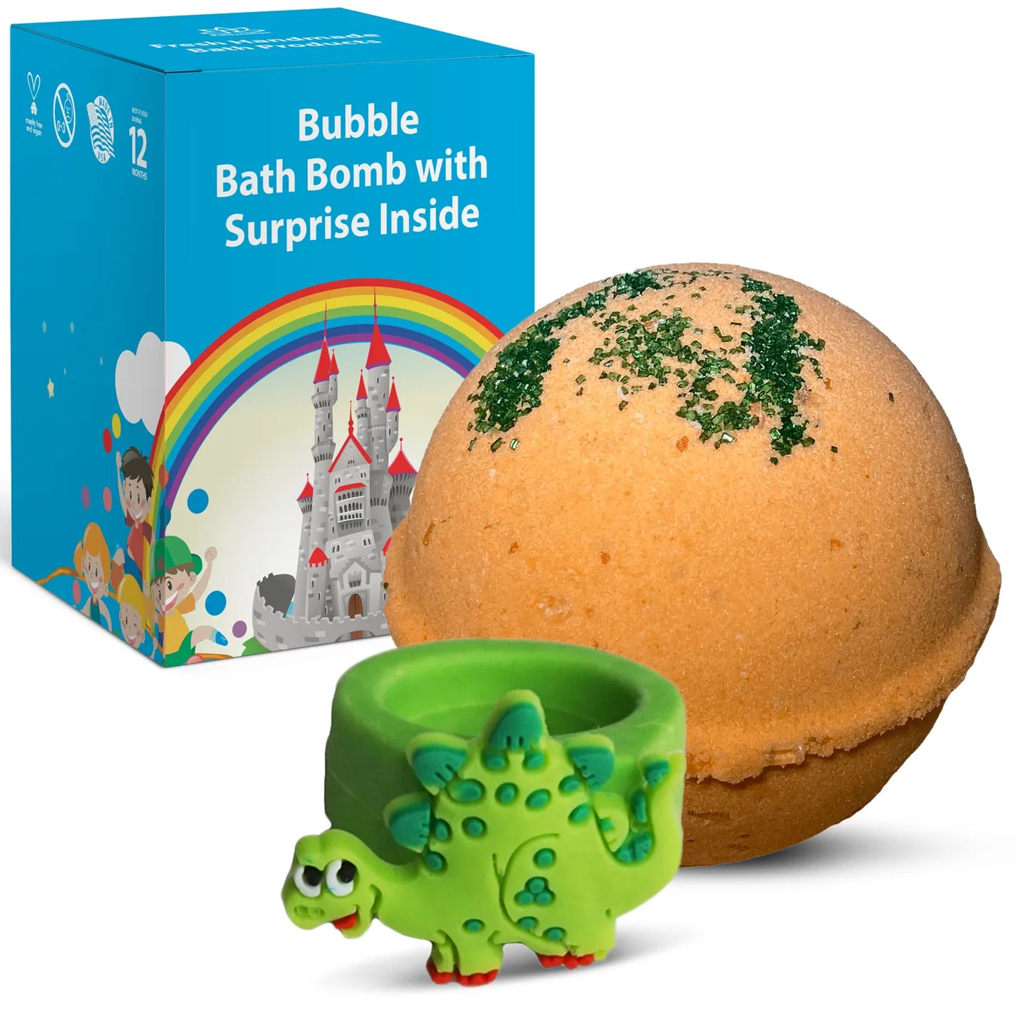 Dino Ring Toy Bath Bomb for Kids with Surprise Inside