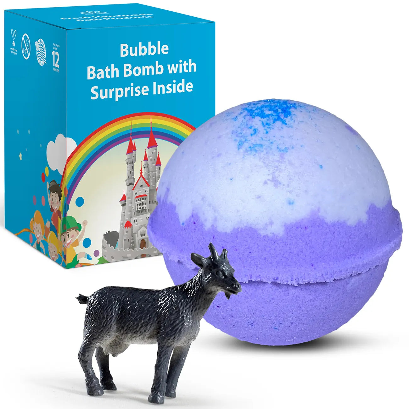 Farm Animal Toy Bath Bomb for Kids with Surprise Inside