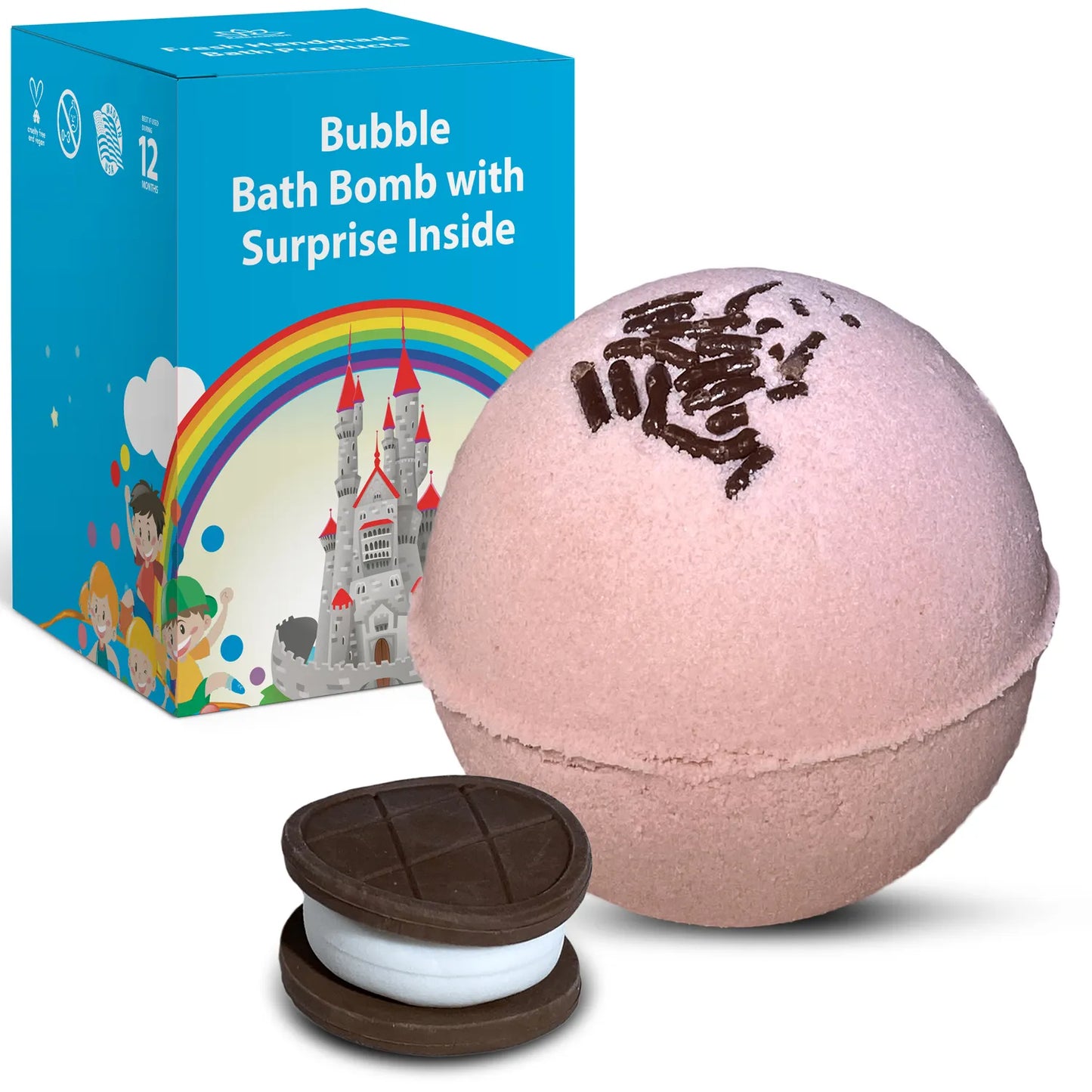 Fast Food Eraser Toy Bath Bomb for Kids with Surprise Inside